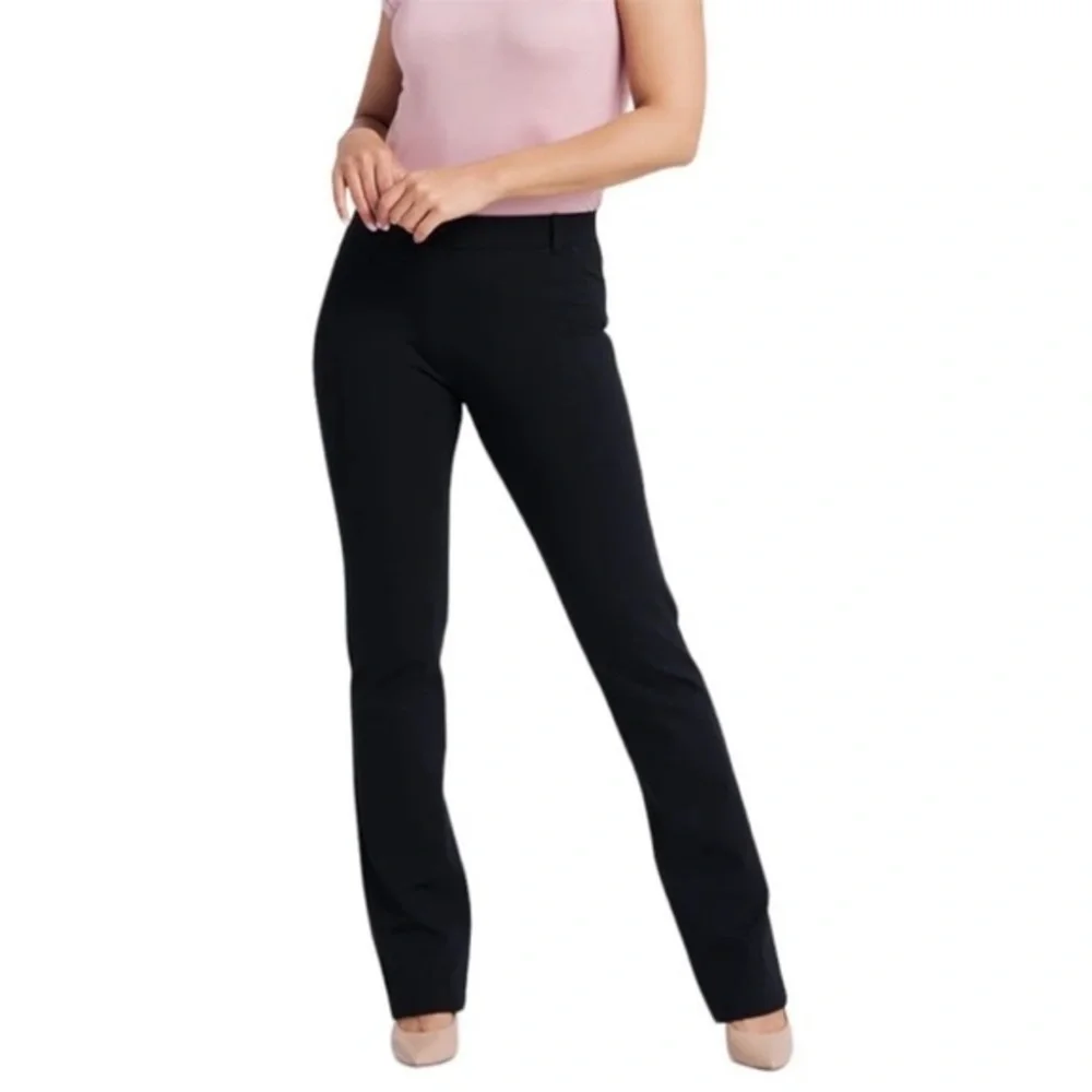 Betabrand Straight-Leg Classic Dress Pant Yoga Pant size Small Petite in Black
